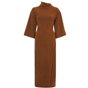 Proenza Schouler Turtleneck Wool-Blend Midi Dress Sz L NWT